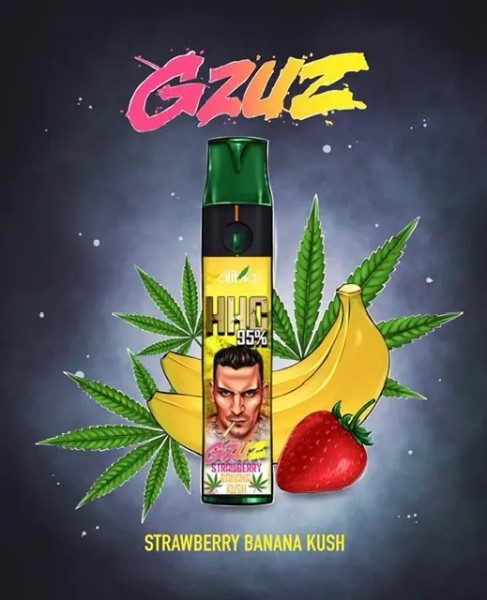 GZUZ - 300 HHC Vape - Strawberry Banana Kush